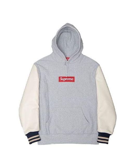 Supreme Gray X Junya Watanabe Comme Des Garons Box Logo Hoodie for men