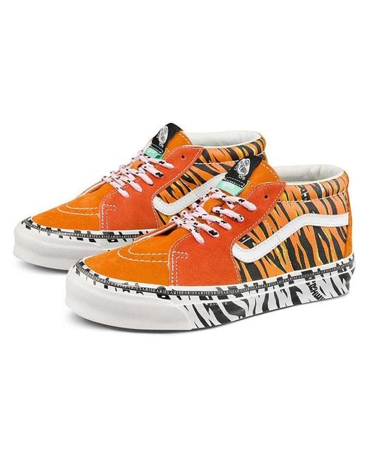 Vans Orange Aries X Og Sk8-Mid Lx 'Tiger Bright' for men