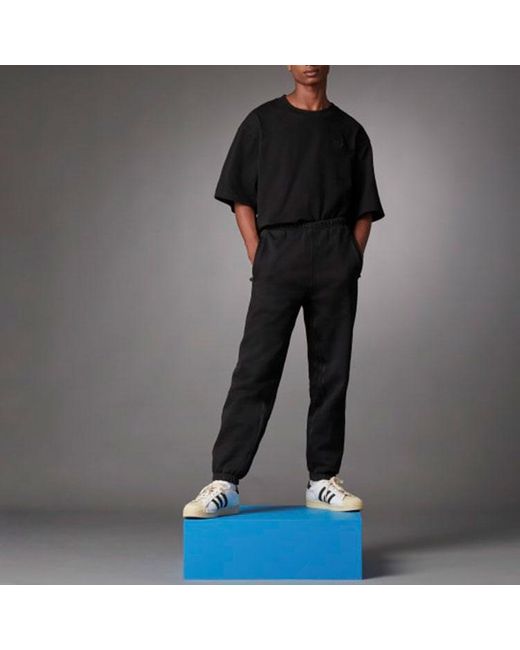 Adidas Black Originals Version Series Solid Color Casual Sports Long Pants for men