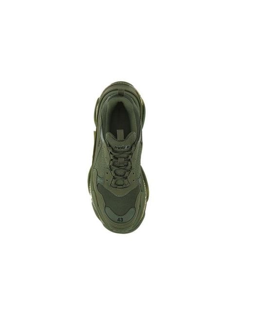 Balenciaga Green Triple S Sneaker 'Clear Sole for men