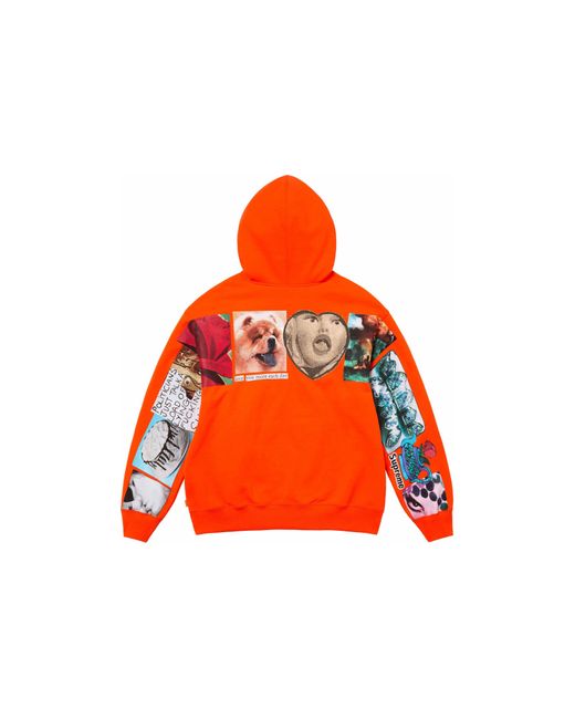 Supreme Gray Spread Zip Up Hooded Sweatshirt for men