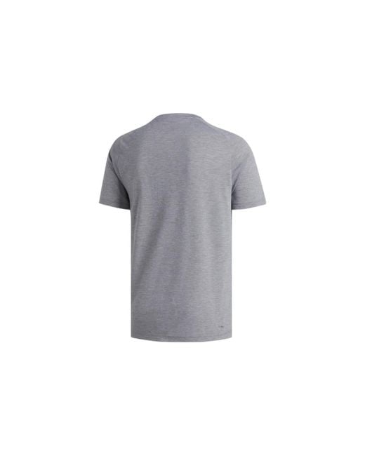 Adidas Gray Solid Color Logo Round Neck Sports Short Sleeve for men