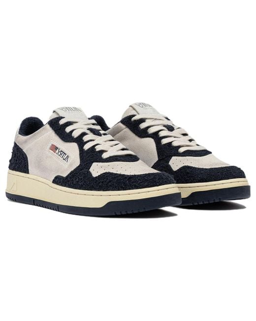 Autry Blue Two Tone Medalist Low Goatskin for men