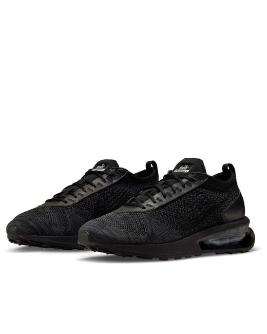 Nike Black Air Max Flyknit Racer 'Triple' for men