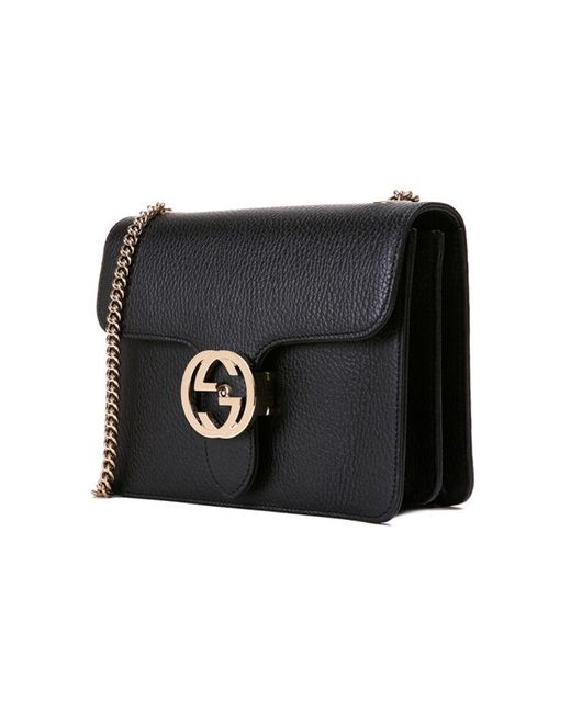 Gucci Black (Wmns) Leather Organ Satchel Single Shoulder Bag