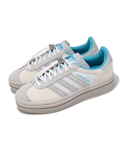 Adidas White (Wmns) X Ordinary People Gazelle Bold 'Cloud Light'