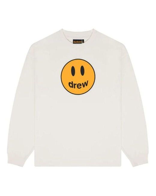 Drew House White Mascot Longsleeve T-Shirt 'Off' for men