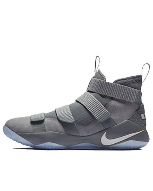 Nike Gray Lebron Soldier 11 'Cool' for men
