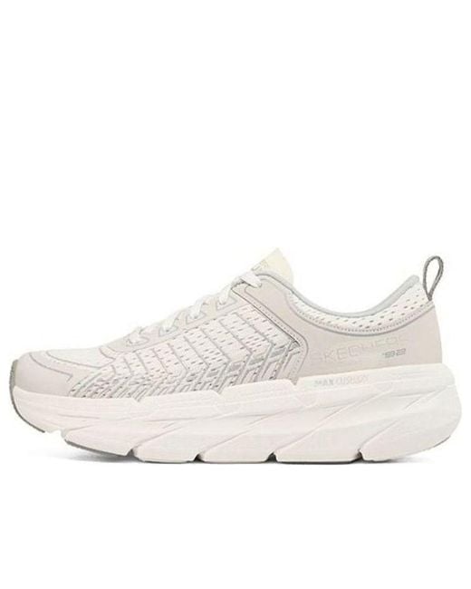 Skechers White (Wmns) Max Cushioning Premier Low-Top Running Shoes