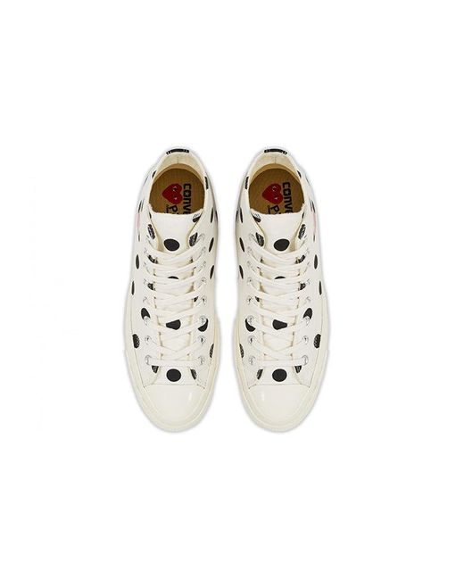 Converse White X Comme Des Garcons Play Chuck 70 Hi Polka Dot' for men