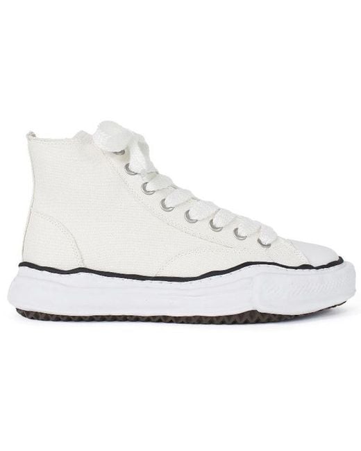 Maison Mihara Yasuhiro White Peterson High Original Sole Rubber Painted Canvas High-top Sneakers for men