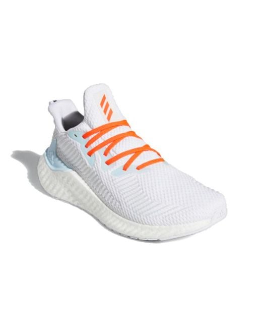 Adidas White Alphaboost 'Solar' for men