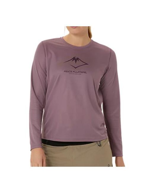 Asics Purple (Wmns) Fujitral Logo Long Sleeves T-Shirt 'Dusty Mauve'