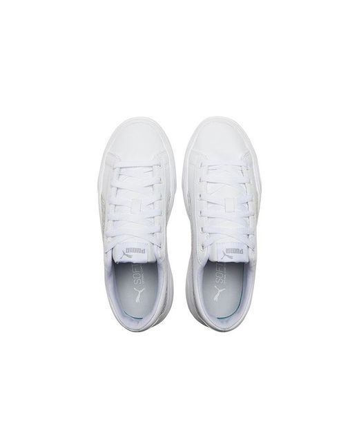 PUMA White (Wmns) Kaia Platform Casual Skateboarding Shoes