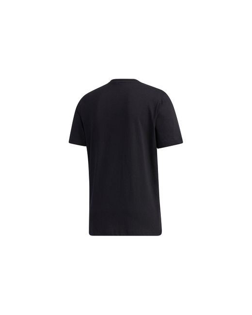 Adidas Black Tyo Ss Tee M Alphabet Printing Casual Sports Short Sleeve for men