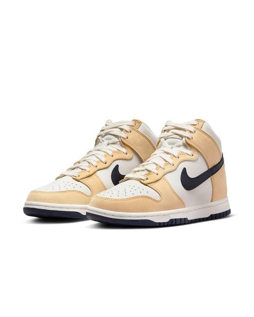Nike White (Wmns) Dunk High Premium 'Sesame Obsidian'