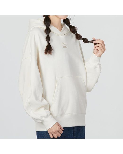 PUMA White (Wmns) Classic Oversized Hoodie Tr