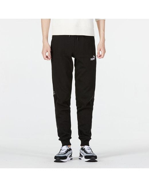 PUMA Black Power Sweatpants Fl Logo for men