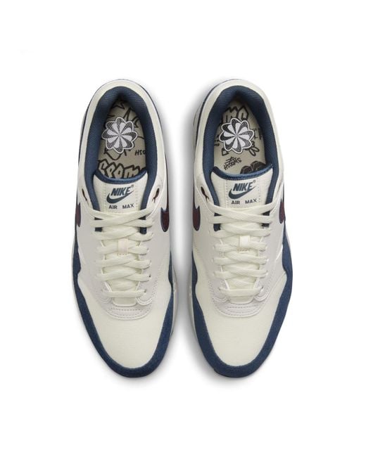 Nike Blue Air Max 1 'Coconut Milk Burgundy Crush' for men