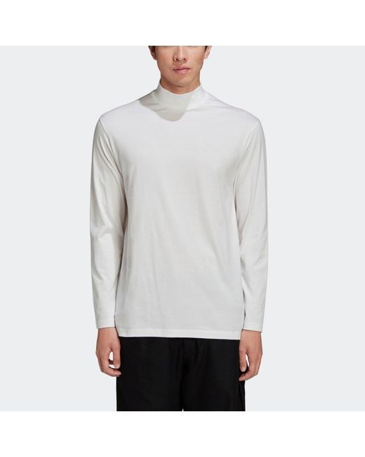 Adidas White Y-3 Solid Color Casual Long Sleeves for men