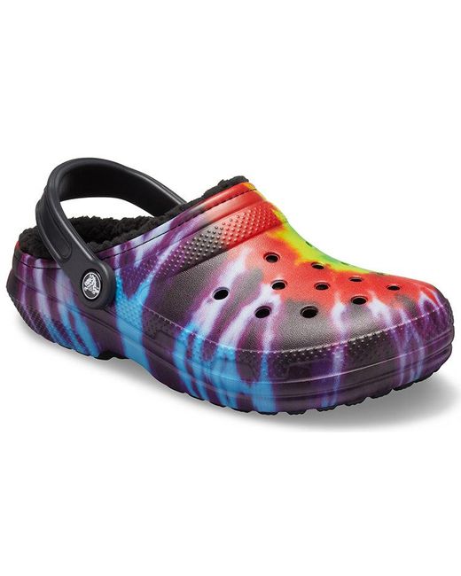 CROCSTM Blue Classic Tie Dye Stay Warm Cozy Sports Slippers for men