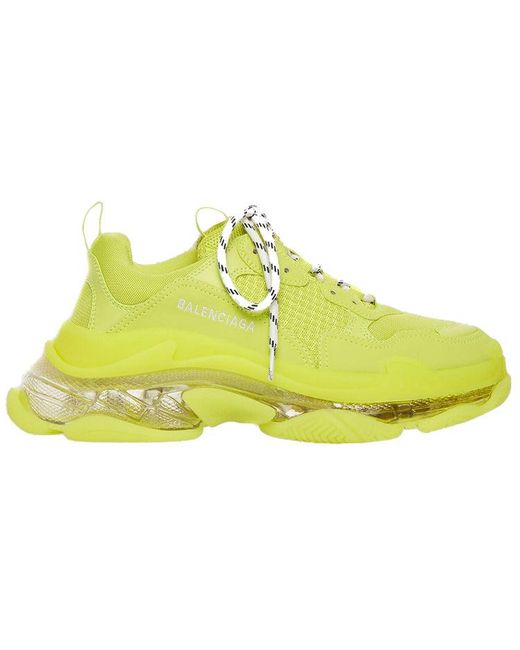 Balenciaga Yellow Triple S Sneaker 'Clear Sole Fluo' for men