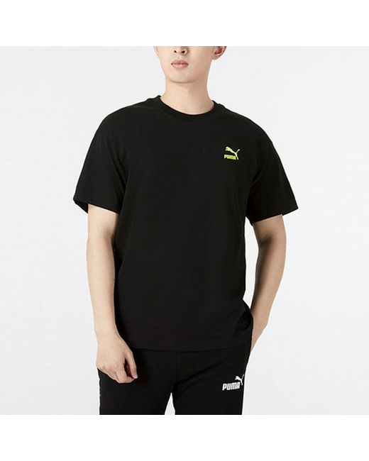 PUMA Black Slogan Sportswear Tee for men