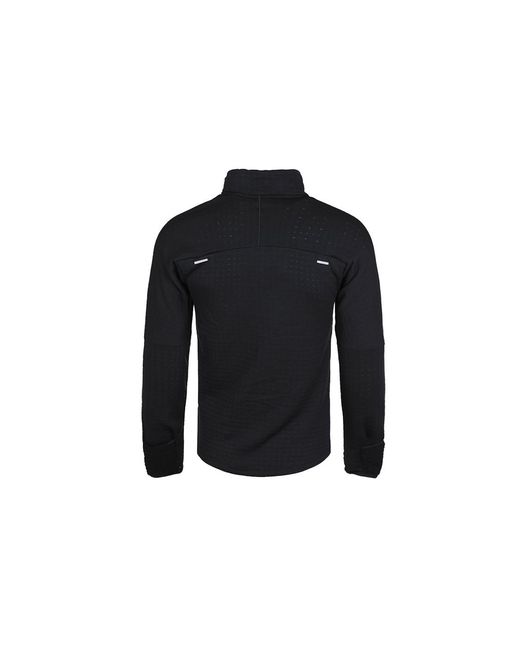 Nike Black Sphere Dri-Fit Half Zipper Fleece Stay Warm Running Training Long Sleeves Pullover for men
