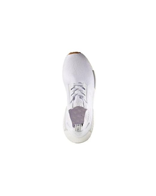 Adidas White Nmd_R1 Primeknit Gum' for men