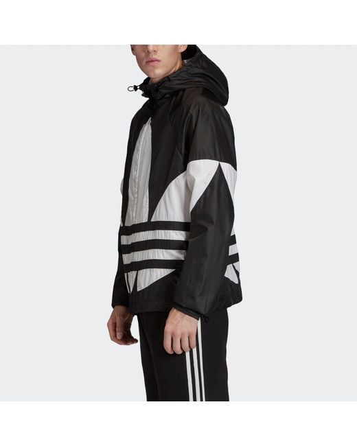 Adidas Black Originals Big Trefoil Windbreaker for men