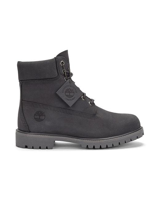 Timberland Black Premium Waterproof Boots 'Dark Nubuck' for men