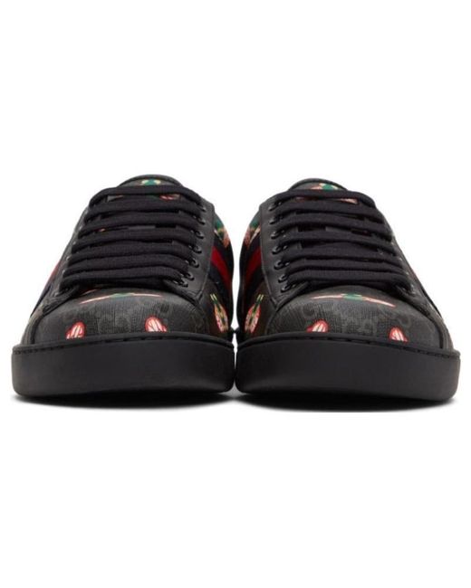 Gucci Black Ace 'Bee Print' for men