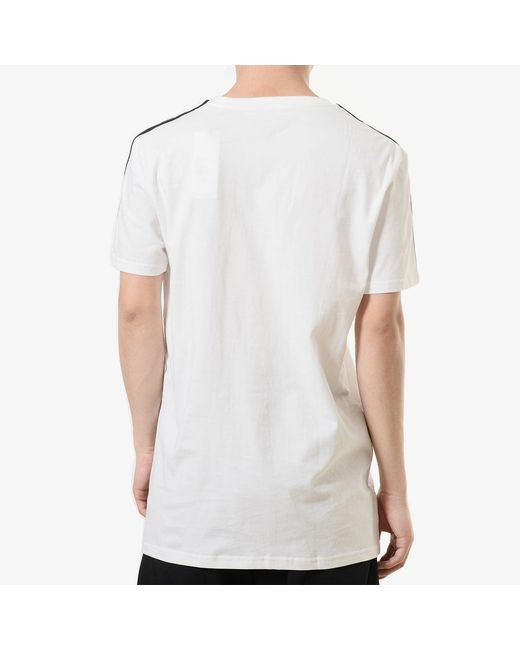 Adidas White Neo M Sw Tee 5 Reflective Printing Round Neck Short Sleeve for men