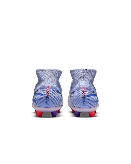 Nike Blue Mercurial Superfly 8 Elite Km Ag Artificial Grass 'Light Thistle Dazzling Bright Deep' for men