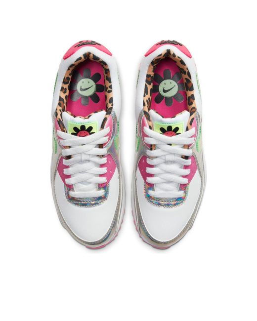 Nike White (Wmns) Air Max 90 Lx 'Laser Fuchsia'