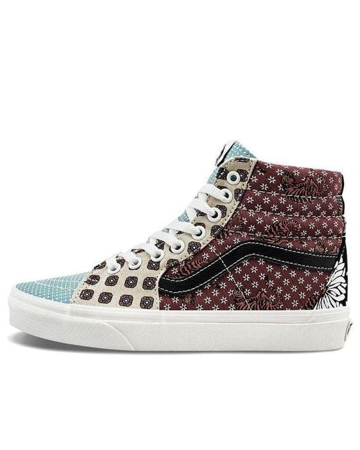 Vans Brown Sk8-Hi 'Tiger Patchwork' for men