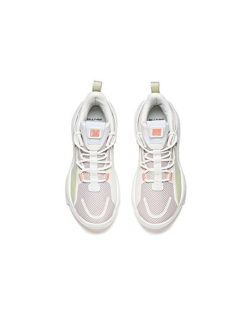 Anta White (Wmns) Life Series Sneakers Mid 'Oatmeal'