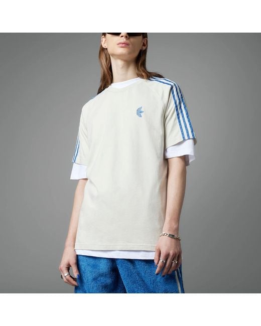 Adidas White Originals Herz Fur T-Shirt 'Aluminium' for men