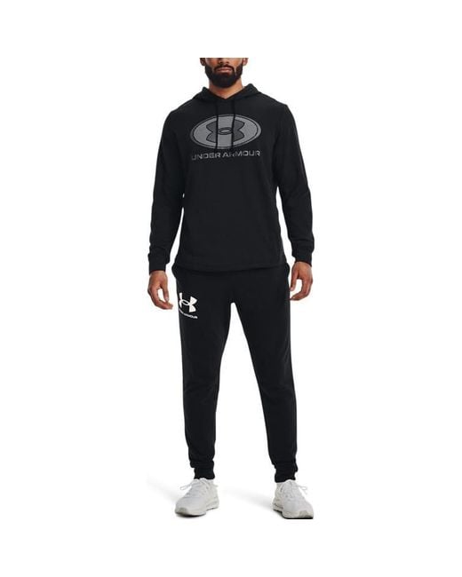 Under Armour Black Rival Terry Pullover Hoodie for men