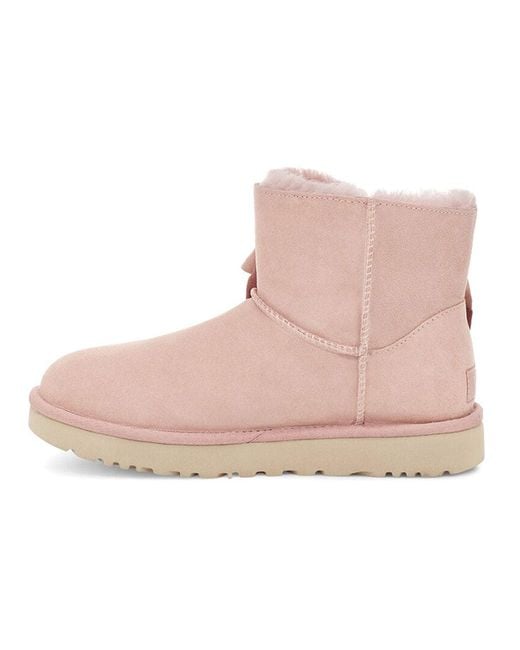 Ugg Pink (Wmns) Classic Mini Two-Tone Bow