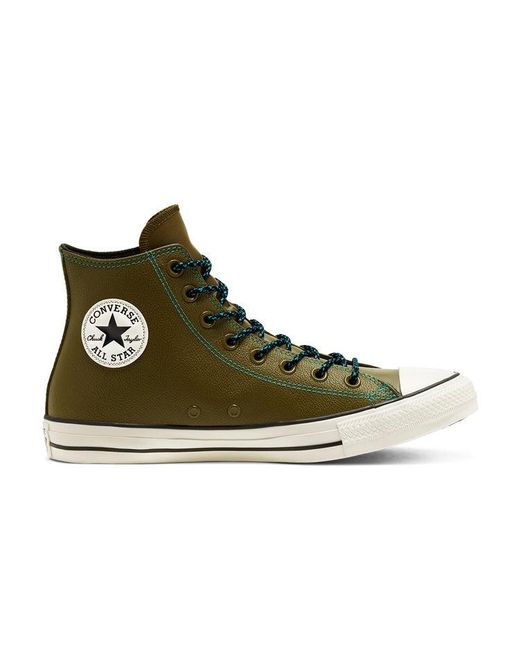 Converse Green Tumbled Leather Chuck Taylor All Star for men