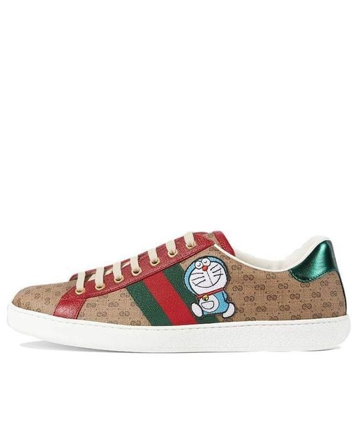Gucci Red Doraemon X Ace Series Shoes/Sneakers Ebony for men