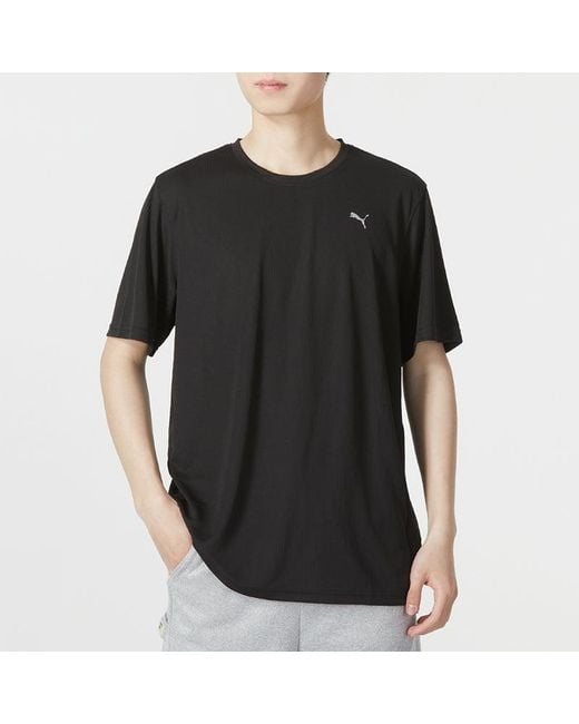 PUMA Black Training Logo T-Shirt for men