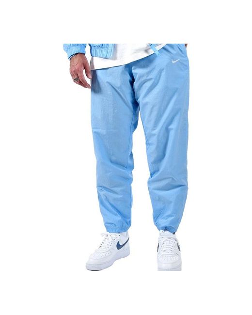 Nike Blue Swoosh Embroidered Retro Nylon Sports Pants Light for men
