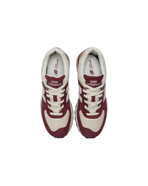 New Balance Brown 574 Legacy 'Burgundy Angora' for men