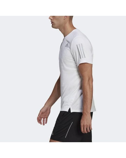 Adidas White Own The Run T Shirt for men