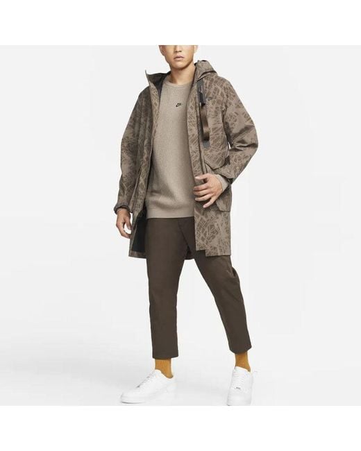 Nike Brown Storm-Fit Adv Tech Pack Casual Sports Hooded Long Sleeves Jacket for men