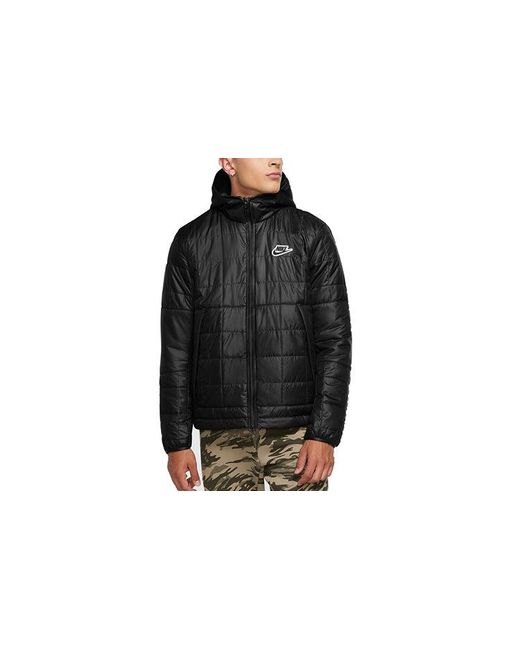 Nike Black Sportswear Synthetic-Fill Cotton Clothes for men