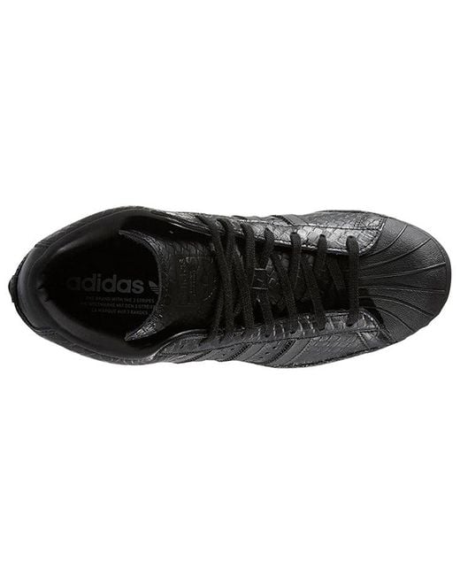 Adidas Black (Wmns) Originals Superstar Up Non-Slip Wear-Resistant High-Heeled Sneakers