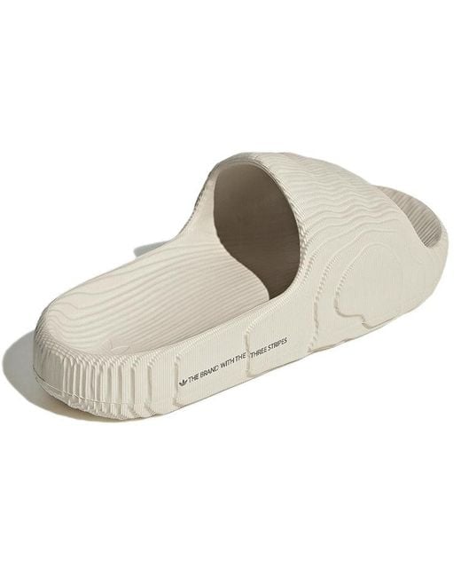 Adidas Natural Adilette 22 Slides 'Aluminium' for men